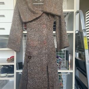 Zone Bleue Brown Knit Sweater